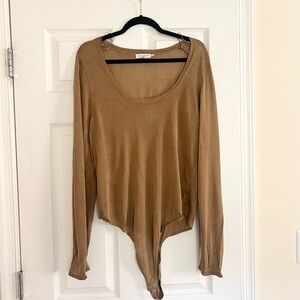 Good American Sheer Metallic Bodysuit